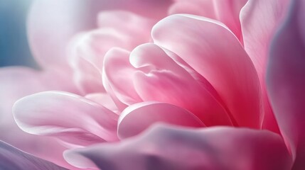 Obraz premium Close-up Pink Flower Petals, Soft Focus, Blurred Background, Floral Design