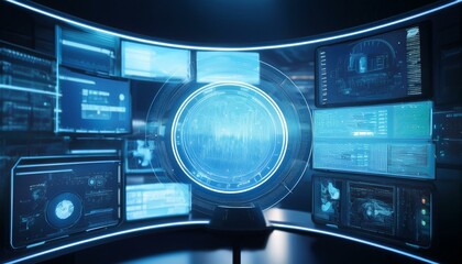 Fototapeta premium Digital technology development