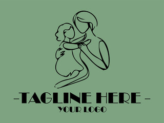 Mother embraces baby, displaying love and tenderness. Ideal for parenting magazines, greeting cards, familyfocused websites, and emotional health resources