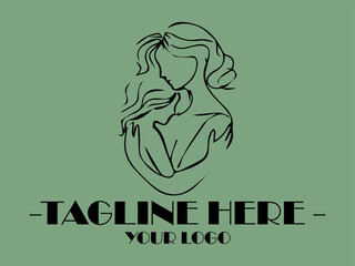 Mother embraces baby, displaying love and tenderness. Ideal for parenting magazines, greeting cards, familyfocused websites, and emotional health resources