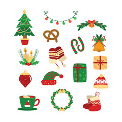 Christmas Holiday Decoration Elements Collection