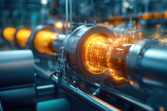 Innovative biomass energy generation process in industrial plant dynamic content showcase high-tech environment close-up viewpoint