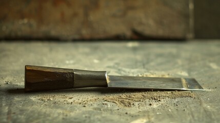 Chisel Positioned on a Minimalist Clean Background