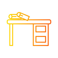 desk gradient icon
