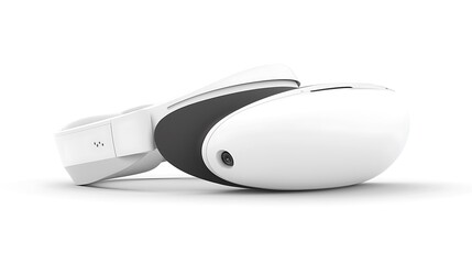 A white object with a black part on it
