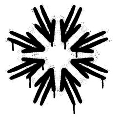 Spray Painted Graffiti Multiple arrow direction icon isolated on white background. vector illustration.
