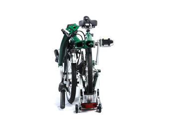 Fototapeta premium folding bicycle isolated on white background