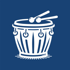 African Bongo Drum Silhouette Vector Art
