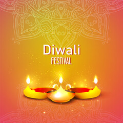 Vector illustration of Diwali festival. Hindu holiday religion concept. Deepavali or diwali festival of lights.