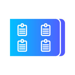 bulletin board gradient icon