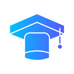 graduation cap gradient icon