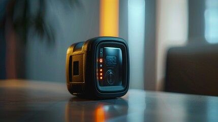 Gas Detector Positioned Against a Minimal Background