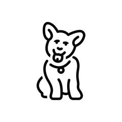 Blackline icon for dog