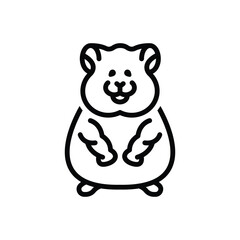 Blackline icon for hamster