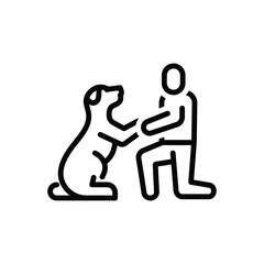 Blackline icon for training dog