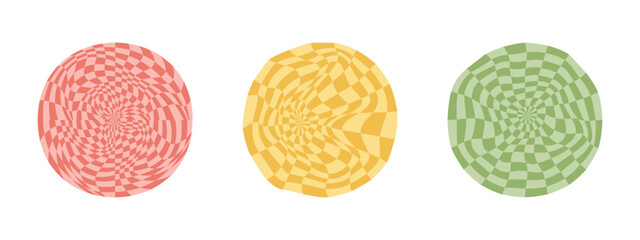 Psychedelic checkerboard poster