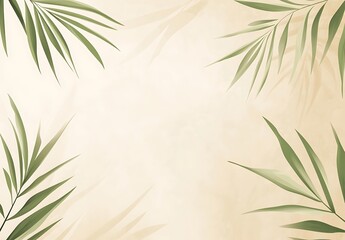 Beige empty wall with soft shadow for product presentation background