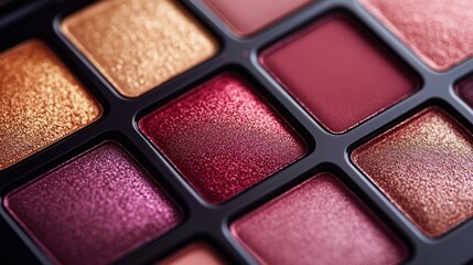 Fototapeta premium elegant makeup palette showcasing various matte eyeshadow 