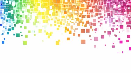 Vibrant Abstract Background with Colorful Pixels in Rainbow Spectrum Creating a Dynamic and Eye-Catching Visual Ideal for Modern Design and Creative Projects