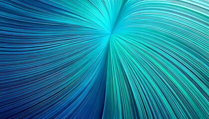 Obraz premium Blue-green lines converge and curve, creating a dynamic, abstract pattern.