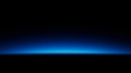 Dark Blue Night Sky Showing Subtle Star Light Over Dark Horizon Line