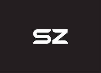 SZ letter logo and initial logo design