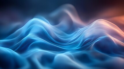 Obraz premium Wave glow blue abstract light high resolution hd background