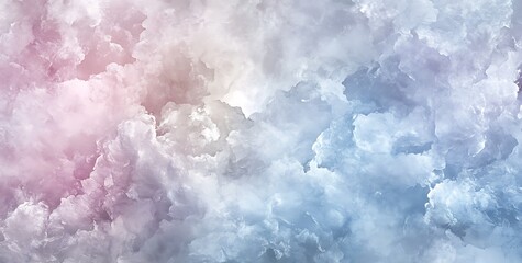 Obraz premium Pink and blue sky with clouds, pastel aesthetic abstract background