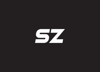 SZ letter logo and initial logo design