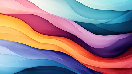 Obraz premium Watercolor abstract background idea. Colorful wave patterns create a vibrant and dynamic abstract design for creative projects.