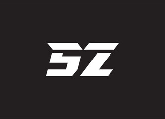 SZ letter logo and initial logo design