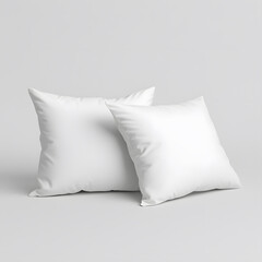 Soft white rectangular pillows on light background, perfect for decor