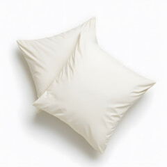 Soft white pillows with subtle satin finish, perfect for comfort
