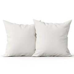 Soft white pillows placed side by side, perfect for minimalistic decor