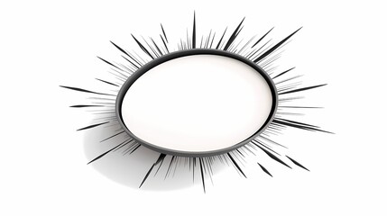 Stylish decorative mirror with burst pattern radiating from its oval shape, creating a modern and chic focal point for home decor, interior design, and aesthetics.