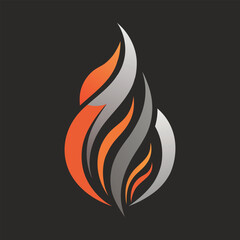 Flame logo. Flame vector. Modern flat logo. 