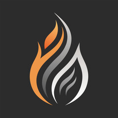 Flame logo. Flame vector. Modern flat logo. 