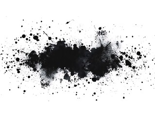 Obraz premium White background with a grunge texture, ink splashes, dust, and dirt