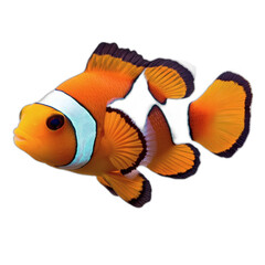 clownfish isolated on white transparent background