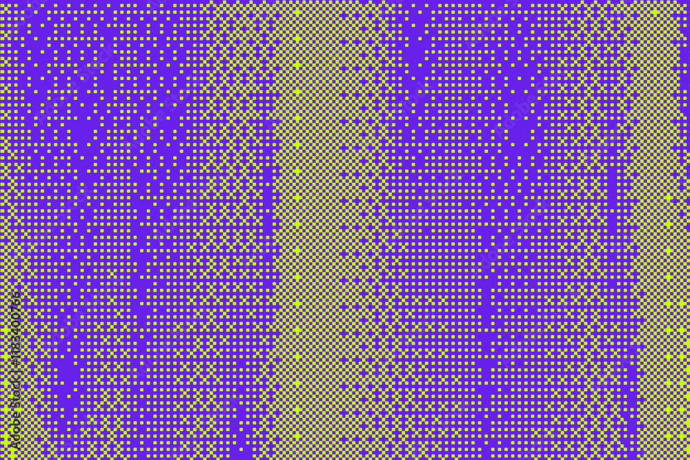 Poster pixel bitmap background with retro dotted pattern. purple and green vector gradation abstract gradat