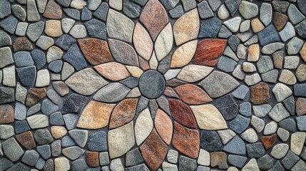 Stone flower collage