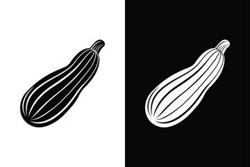 Vegetarian Food Illustration. Clean and Modern Zucchini Vegetable Icon
