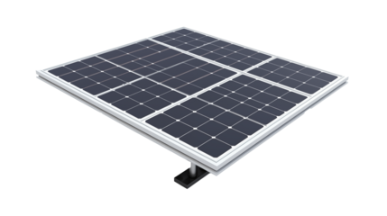 Photovoltaic system showing solar panels against a clean background, representing renewable energy, sustainability, and modern technology in clean design	