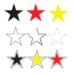 Colorful Vector Star Icons High Quality Design in Various Styles