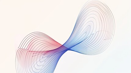 light blue color, color should be similar to #56ddfa, Simple line art with single continuous thick blue and red wavy lines on a white background