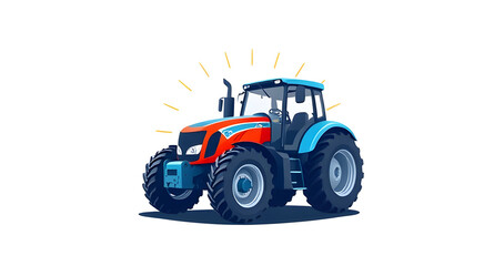 Obraz premium tractor isolated on white background