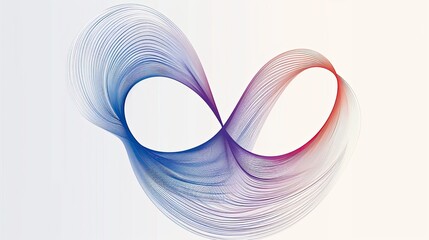 Fototapeta premium light blue color, color should be similar to #56ddfa, Simple line art with single continuous thick blue and red wavy lines on a white background