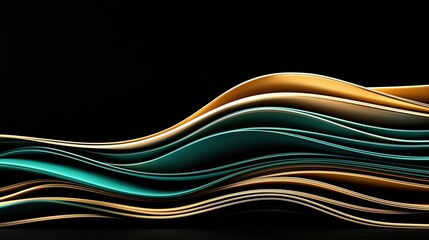 Obraz premium Layer abstract background concept. Abstract wave patterns in vibrant colors creating a dynamic visual effect.
