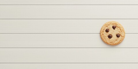 Obraz premium Freshly Baked Chocolate Chip Cookie on Table