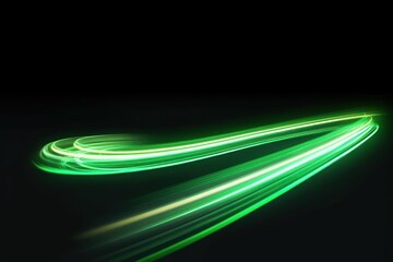 Speed light green neon black background.